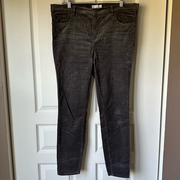 Loft Skinny Corduroy Grey Pants Size 31/12 - Picture 5 of 7
